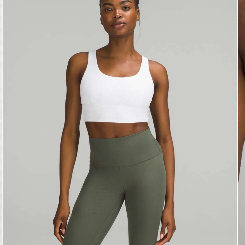 NWT 🍋Lululemon White Align Bra Ribbed Size 4